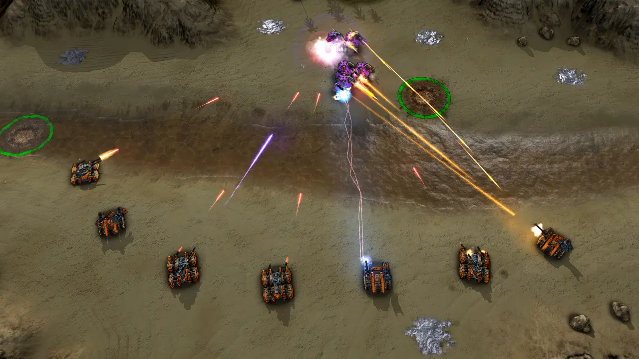 Placeholder: an army in a concave facing a clumped enemy line