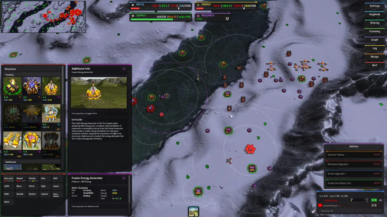 Placeholder: the Static GUI in a live game